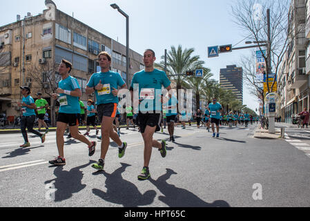 Tel Aviv-Yafo, Israel. 24. Februar 2017. 2017 tel Aviv Samsung Marathon, Israel Credit: Michael Jacobs/Alamy Live-Nachrichten Stockfoto