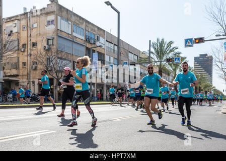 Tel Aviv-Yafo, Israel. 24. Februar 2017. 2017 tel Aviv Samsung Marathon, Israel Credit: Michael Jacobs/Alamy Live-Nachrichten Stockfoto