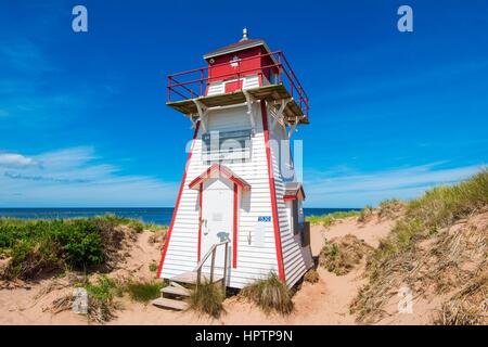 Leuchtturm von Covehead Hafen, Sankt-Lorenz-Golf, Prince Edwards Island National Park, Provinz Prince Edward Island, Kanada Stockfoto