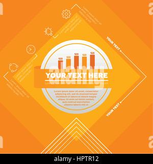 Vektor-Infografik Vorlage hergestellt aus Linien und Symbole Stock Vektor