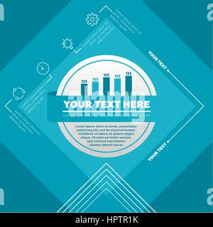 Vektor-Infografik Vorlage hergestellt aus Linien und Symbole Stock Vektor