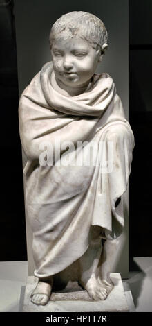 Junge in einem Mantel aus in der Nähe von Herculaneum 1. Jahrhundert n. Chr. Italien römische