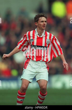 KEVIN KEEN STOKE CITY FC 2. Februar 1998 Stockfoto