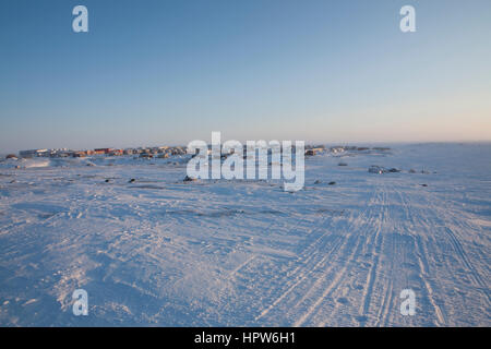 gefrorenen Straßen am Nordpol Stockfoto