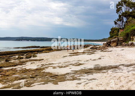 Hyams Beach mit seinen berühmten weißen Sand, Jervis Bay, New South Wales, Australien Stockfoto