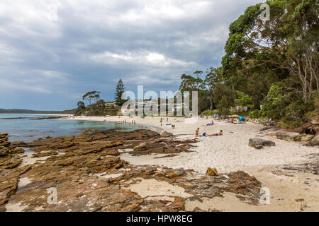 Hyams Beach mit seinen berühmten weißen Sand, Jervis Bay, New South Wales, Australien Stockfoto