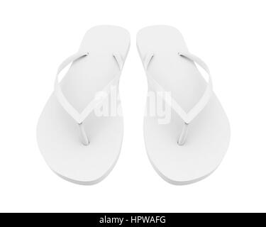 Flip-flops Sandale Isolatedwhite Stockfoto