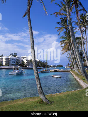 Blick auf Einlass, Flatt Inlet, Hamilton Parish, Bermuda Stockfoto