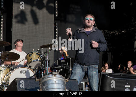 Shaun Ryder - Black Grape, Die Live Beim Festival Nr. 6 Auftreten Portmeirion Wales September 2015 Stockfoto