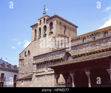 11. Jahrhundert romanische Kathedrale, Plaza De La Catedral, Jaca, Provinz Huesca, Aragon, Königreich von Spanien Stockfoto