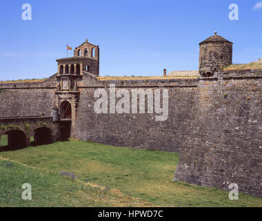 Schloss von San Pedro, Jaca, Provinz Huesca, Aragon, Königreich von Spanien Stockfoto