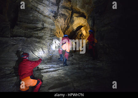 Sassenage (Südost-Frankreich): "Accrogrotte" Stockfoto