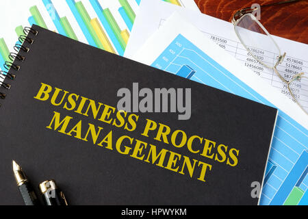 Buchen Sie mit Titel BPM Business Process Management. Stockfoto