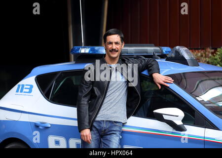 Roma, Italien. 24. Februar 2017. Italienischer Schauspieler Peppino Mazzotta beim Photocall präsentieren neue Episoden der italienischen Fiktion Il Commissario Montalbano Credit: Matteo Nardone/Pacific Press/Alamy Live News Stockfoto