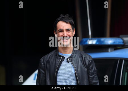 Roma, Italien. 24. Februar 2017. Italienischer Schauspieler Peppino Mazzotta beim Photocall präsentieren neue Episoden der italienischen Fiktion Il Commissario Montalbano Credit: Matteo Nardone/Pacific Press/Alamy Live News Stockfoto