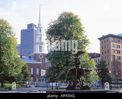 Brauer-Brunnen, Parkstraße, Boston Common, Boston, Massachusetts, Vereinigte Staaten von Amerika Stockfoto