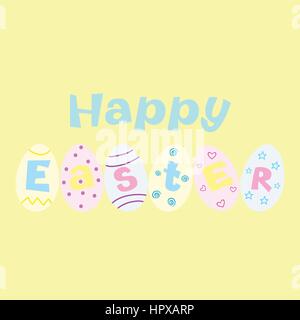 glückliches Ostern Grußkarte Stock Vektor