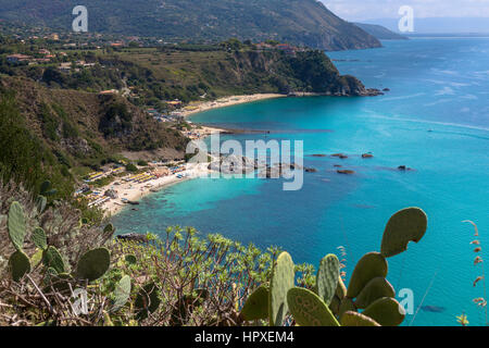 Capo Vaticano, Kalabrien, Italien. Grotticelle Strand Stockfoto