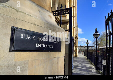 London, England, Vereinigtes Königreich. Black Rod Garten Eingang zum Palast Wentminster Stockfoto