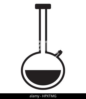 Destillieren Kolben Symbol Vektor in weißen Hintergrund isoliert. Stock Vektor