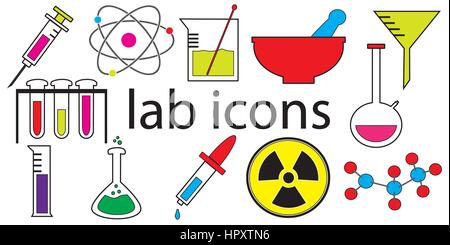 Labor-Ikonen Vektor isolierten weißen Hintergrund. Stock Vektor