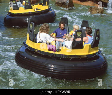 Rumba Rapids Ride, Thorpe Park Freizeitpark, Chertsey, Surrey, England, Vereinigtes Königreich Stockfoto