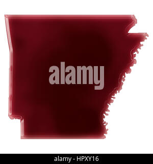 Pool von Blut (oder Wein), die die Form des Arkansas gebildet. (Serie) Stockfoto