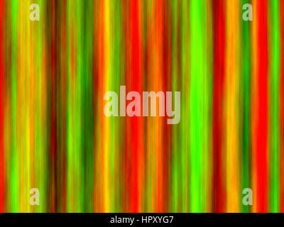 gemischte Längsstreifen dicken Farbauftrag in den lebhaften Farben grün, rot und gelb (aneinander) Stockfoto