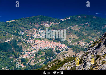 Seilbahn Monte Capanne in Insel Elba, Italien Marciana verlinken Stockfoto