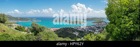 Die schöne Stadt Charlotte Amalie in Saint Thomas US Jungferninseln in der Karibik Stockfoto