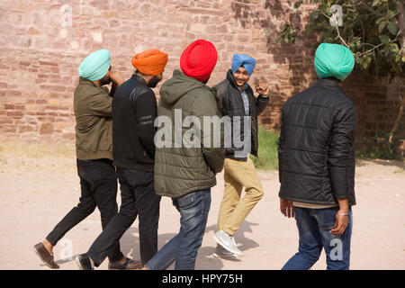 Sikh-Männer in Jodhpur, Indien Stockfoto