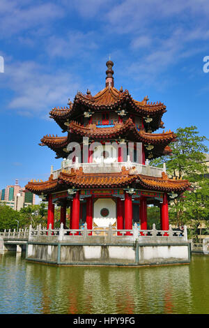 Pagode in der 228 Friedenspark in Taipeh, Taiwan. Stockfoto