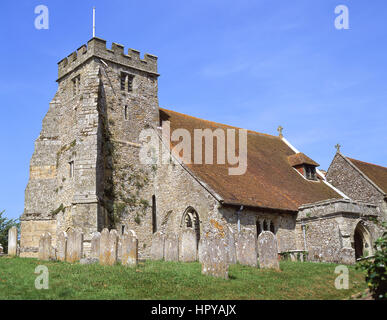 12. Jahrhundert Str. Georges Kirche, Arreton, Isle Of Wight, England, Vereinigtes Königreich Stockfoto