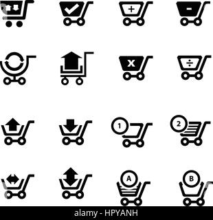 Shopping Cart-Symbole und Symbol und Blase zu sprechen. Stock Vektor