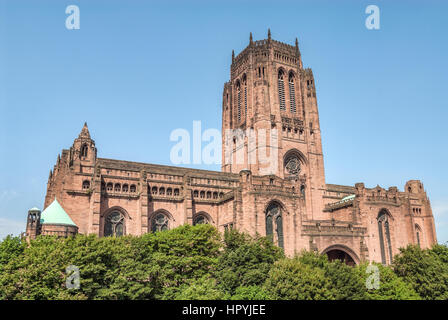 Liverpool Cathedral ist die anglikanische Kathedrale von Liverpool; England Stockfoto