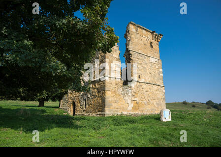 Ayton Castle, befestigte einen mittelalterlichen Herrenhaus in West Ayton, North Yorkshire, England. Stockfoto