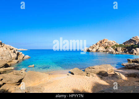 Cala Spinola Strand wenig am Capo Testa, Santa Teresa di Gallura, Sassari, Sardinien, Italien Stockfoto