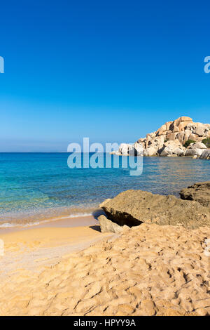 Cala Spinosa wenig Strand am Capo Testa, Santa Teresa di Gallura, Sassari, Sardinien, Italien wenig Strand am Capo Testa, Santa Teresa di Gallura, Sassar Stockfoto