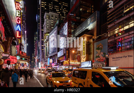 Nachtansicht von New York Stockfoto