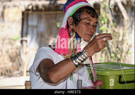 Frau Karen Langhals, Chiang Rai, Thailand Stockfoto