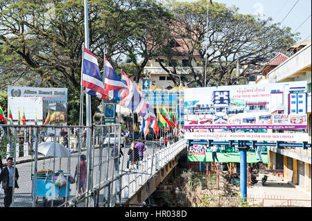 Thai Myanmar Grenze, zeigen die nördlichen die meisten in Thailand, Mae Sai, Chiang Rai Stockfoto