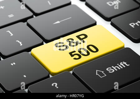 Stock Market Indizes Konzept: S & P500 auf Computer Tastatur Hintergrund Stockfoto