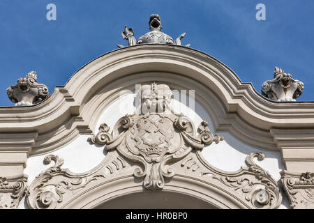 Festetics Palace Eingang Tor Closeup in Keszthely, Ungarn. Stockfoto