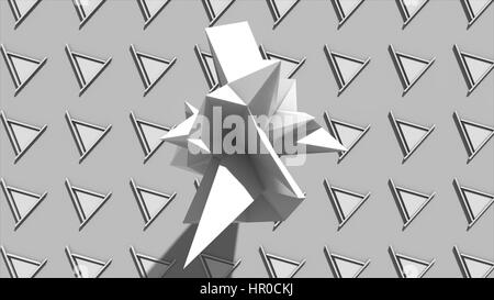 Zusammenfassung Hintergrund mit Fraktalen geometrisches Objekt. 3D-Rendering Stockfoto