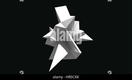 Zusammenfassung Hintergrund mit Fraktalen geometrisches Objekt. 3D-Rendering Stockfoto