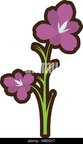 Cartoon Amaryllis Blumendekoration schön Stock Vektor