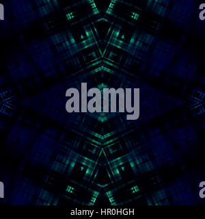 Abstracts Sci-Fi-Hintergrund-Line-Design von Linien, dunkles Grün und blau leiferbar Stockfoto
