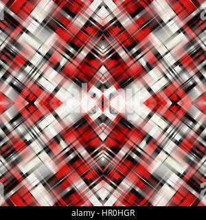 futuristischen Linien und Dreiecke pattern Design - rote, schwarze und weiße dominierenden Farben Stockfoto