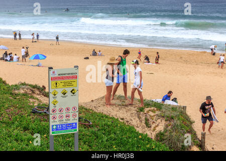 Merewether Strand in Newcastle, die zweitgrößte Stadt in New South Wales, Australien Stockfoto