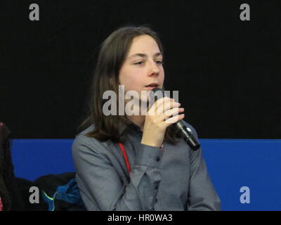 Dublin, Irland. 25. Februar 2017. Schauspieler Tristan Göbel nach seinem Film "Tschick" von zwei jungen, die mit bei der Dublin International Filmfestival 2017 Credit Spaß: Reinhard Doberstein/Alamy Live News Stockfoto